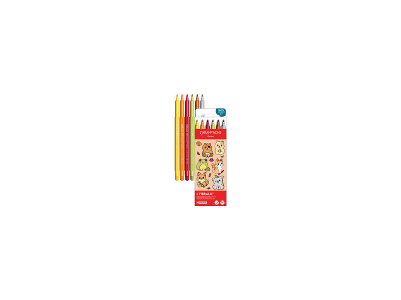 CARAN D'ACHE Feutre FIBRALO KAWAII Swiss, set de 6