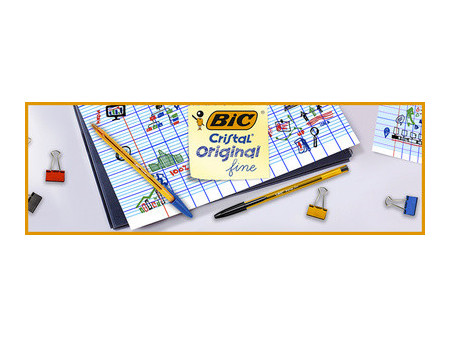 BIC Stylo à bille Cristal Fine, bleu