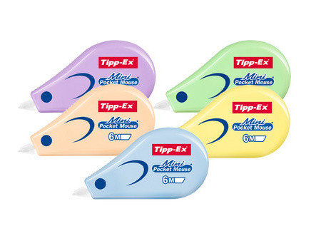Tipp-Ex Rouleau correcteur Mini Pocket Mouse Pastel, 10