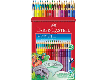 FABER-CASTELL Crayons de couleur Colour GRIP, étui de 36
