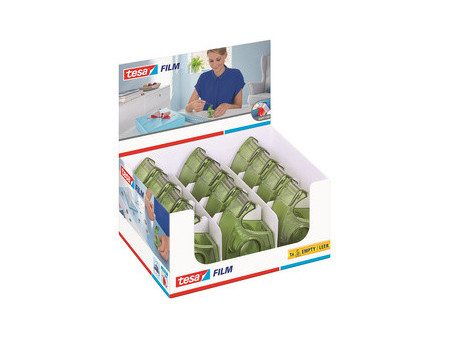 tesa ecoLogo Easy Cut Dévidoir à main, présentoir, vert
