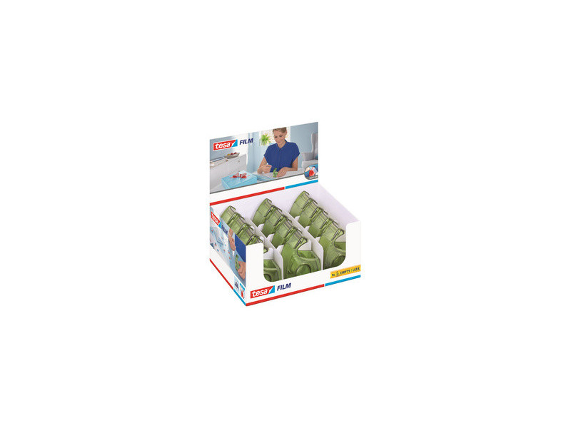 tesa ecoLogo Easy Cut Dévidoir à main, présentoir, vert