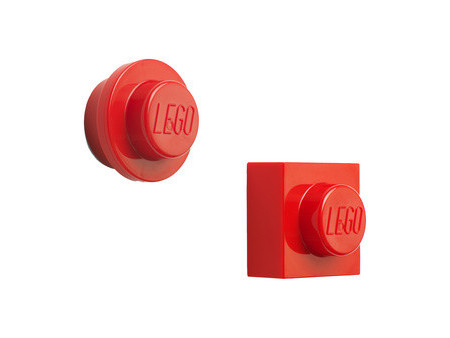 LEGO Set d'aimants, 2 pièces, rouge