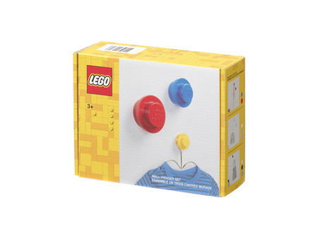 LEGO Jeu de patères WALL HANGER SET, jaune/bleu/rouge