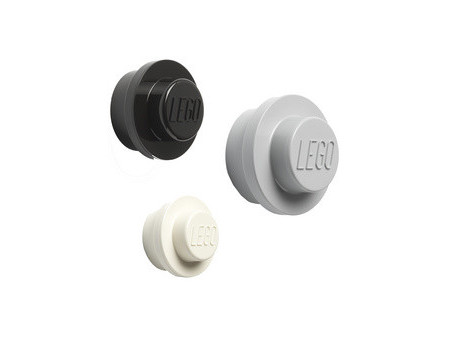 LEGO Jeu de patères WALL HANGER SET, blanc/noir/gris