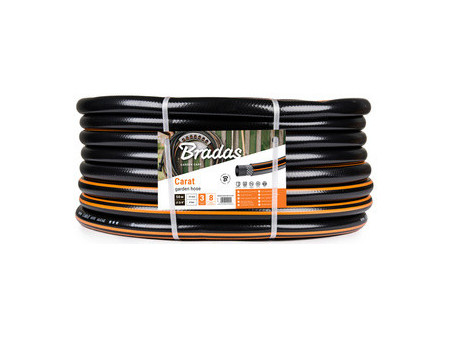 Bradas Tuyau d'arrosage CARAT, 1/2', noir/orange, 50 m