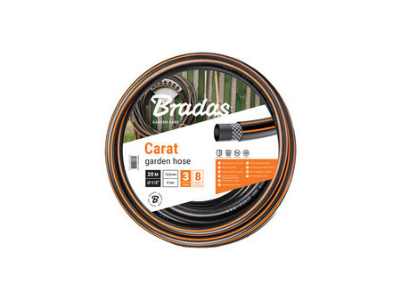Bradas Tuyau d'arrosage CARAT, 1/2', noir/orange, 50 m