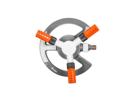 Bradas Arroseur à 3 branches WHITE LINE, gris/blanc/orange