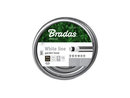Bradas Tuyau d'arrosage WHITE LINE, 3/4', argent/blanc, 20 m