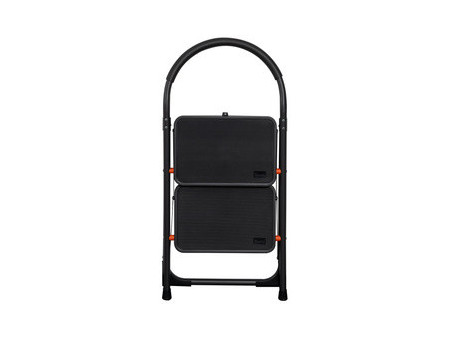 Bradas Escabeau pliable en acier, 3 niveaux, noir