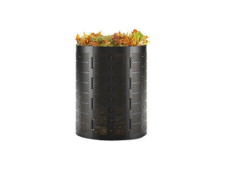 Bradas Poubelle à compost, 400 litres, en HDPE, noir