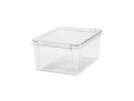 SmartStore Boîte de rangement CLASSIC 14 L, clips: blanc