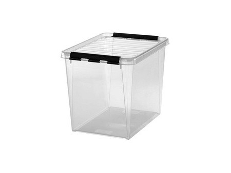SmartStore Boîte de rangement CLASSIC 25 L, clips: blanc