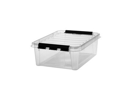 SmartStore Boîte de rangement CLASSIC 20 L, clips: blanc