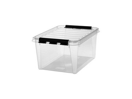 SmartStore Boîte de rangement CLASSIC 31 L, clips: blanc