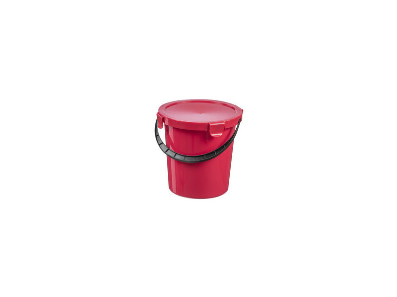 plast team Seau à cueillette avec couvercle, 5 L, gris foncé