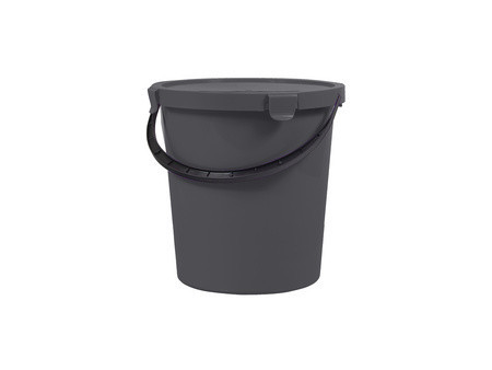 plast team Seau à cueillette avec couvercle, 5 L, rouge