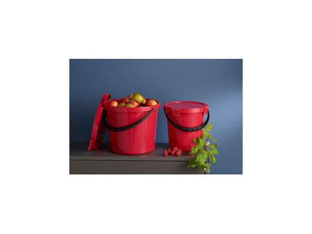 plast team Seau à cueillette avec couvercle, 5 L, bleu clair