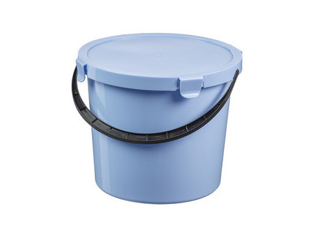 plast team Seau à cueillette avec couvercle, 10 L, rouge