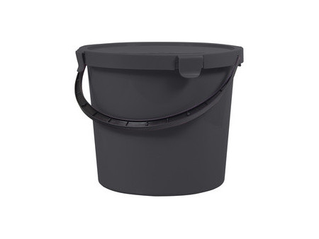 plast team Seau à cueillette avec couvercle,10 L, bleu clair