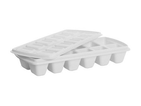 plast team Bac à glaçons, avec couvercle, blanc