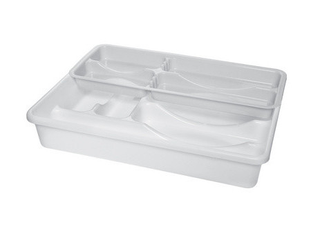 plast team Range-couverts 'Double', blanc