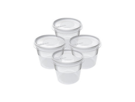 plast team Set de 4 boîtes de congélation Helsinki, 0,3 L