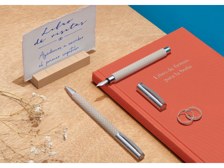 FABER-CASTELL Stylo à bille Ambition OpArt White Sand
