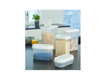 plast team Boîte à céréales Margerit, 2,6 litres, blanc