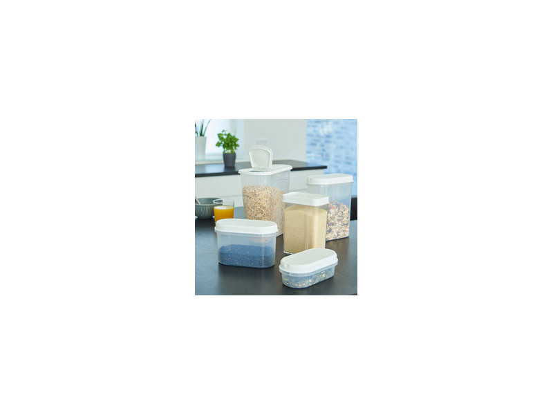 plast team Boîte à céréales Margerit, 2,6 litres, blanc