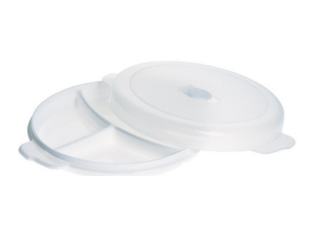plast team Assiette à micro-ondes Micro, 3 compartiments
