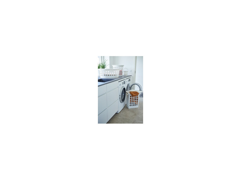 plast team Panier à linge SPRINGFIELD, 25 litres, rond,blanc