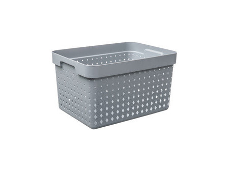 NHG Bac de rangement SEOUL BASKET L, PP, gris