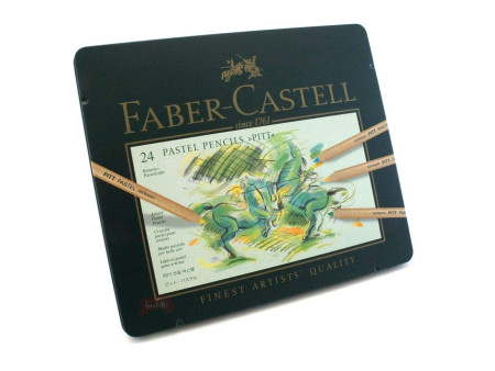 FABER-CASTELL Crayons de couleur PITT PASTELL, ètui de 24