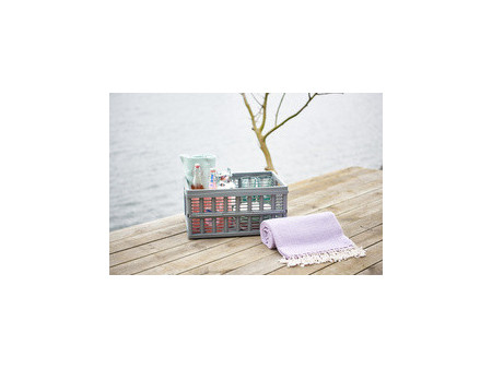 NHG Caisse de rangement pliante, PP, 11,5 litres, noir