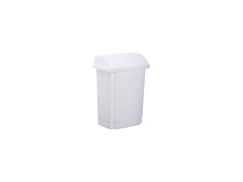past team Poubelle à couvercle basculant, 25 litres, blanc