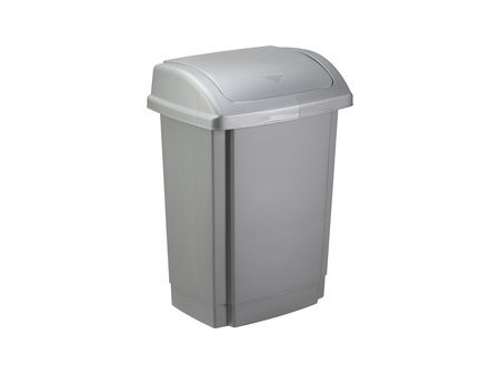 past team Poubelle à couvercle basculant, 25 litres, blanc
