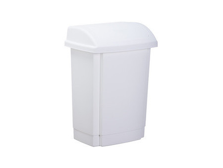 past team Poubelle à couvercle basculant, 25 litres, argent