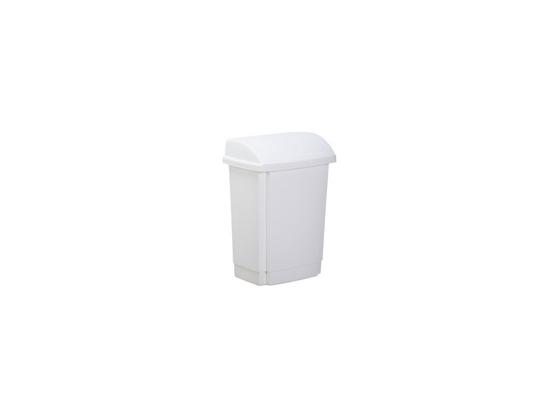 past team Poubelle à couvercle basculant, 15 litres, argent