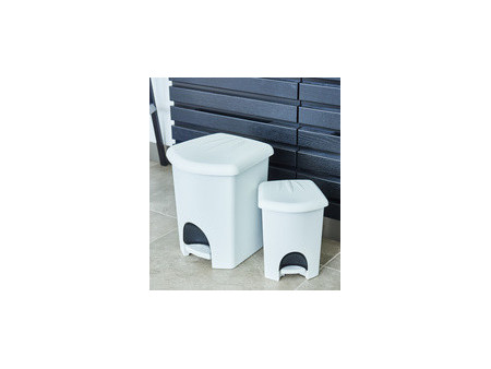 plast team Poubelle cosmétique à pédale, 6 litres, blanc