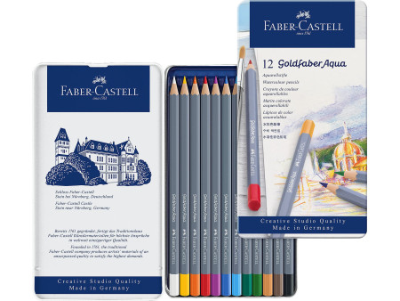 FABER-CASTELL Crayons de couleur aquarellables GOLDFABER