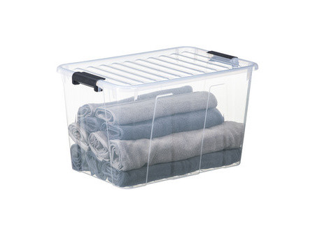 plast team Boîte de rangement HOME BOX, 52 l, transparent