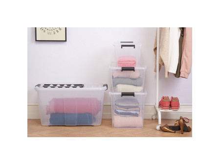 plast team Boîte de rangement HOME BOX, 30 L, transparent