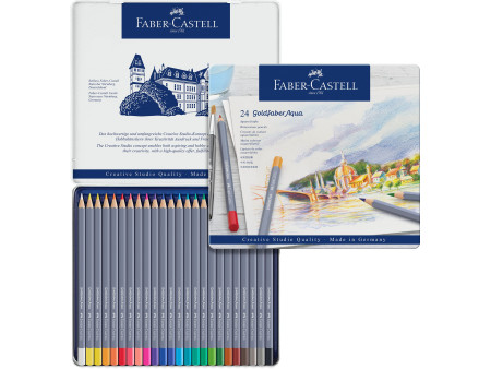 FABER-CASTELL Crayons de couleur aquarellables GOLDFABER