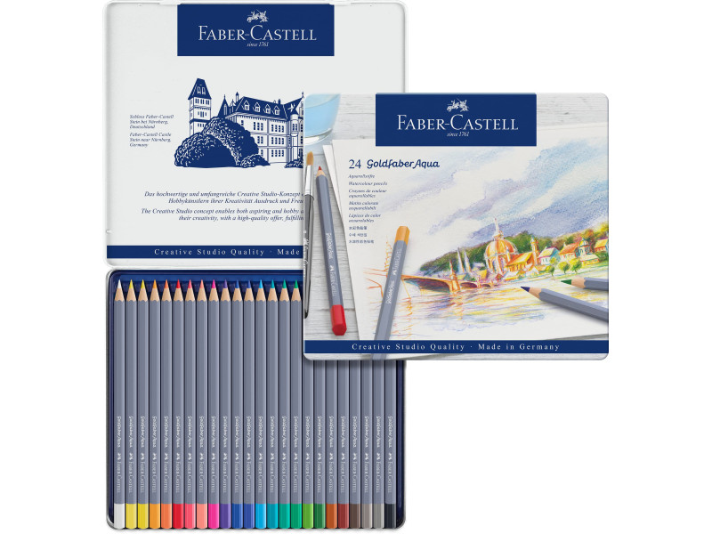 FABER-CASTELL Crayons de couleur aquarellables GOLDFABER