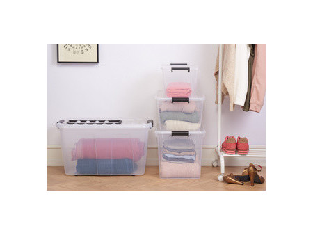 plast team Boîte de rangement HOME BOX, 40 L, transparent