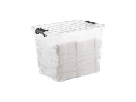 plast team Boîte de rangement HOME BOX, 40 L, transparent
