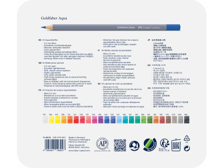 FABER-CASTELL Crayons de couleur aquarellables GOLDFABER