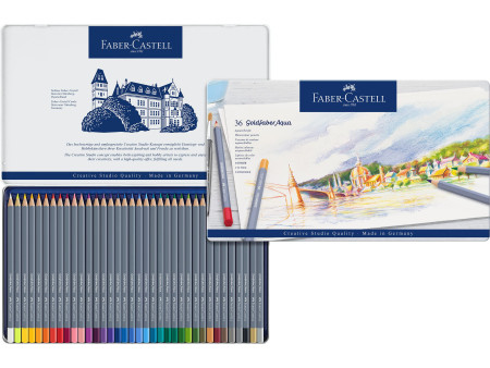 FABER-CASTELL Crayons de couleur aquarellables GOLDFABER