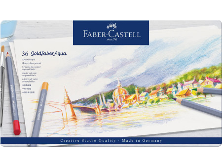 FABER-CASTELL Crayons de couleur aquarellables GOLDFABER